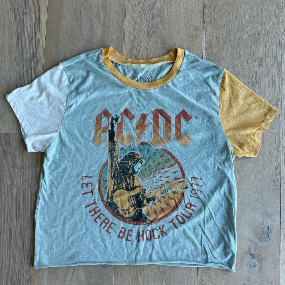 AC/DC Cropped Tee || Forever 21